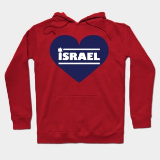 Israel in a Blue Hart Hoodie